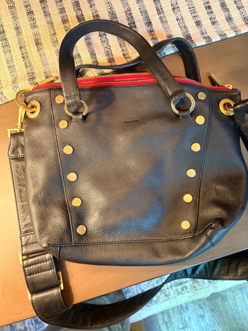Hammit Daniel Medium Satchel with Gold Hardware